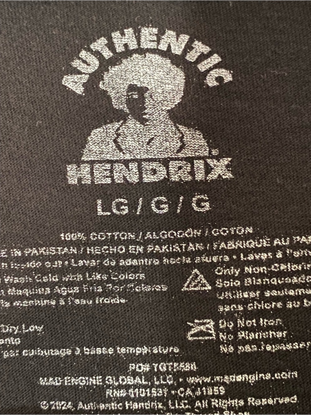 Jimi Hendrix Graphic T Shirt L Classic Rock Psychedelic Band Tee - Picture 5 of 5